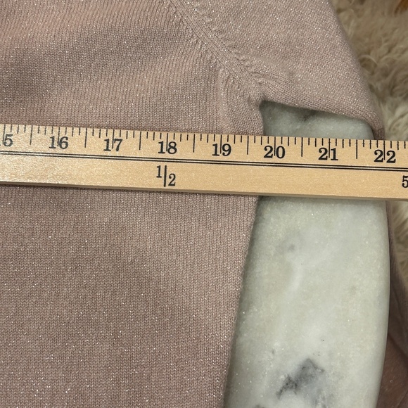 Pure Collection Sweater Cashmere Blend Size 12 Pink Shimmer Winter READ DESC - Picture 7 of 9